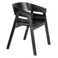 Designer solid træ sort enkelt stol